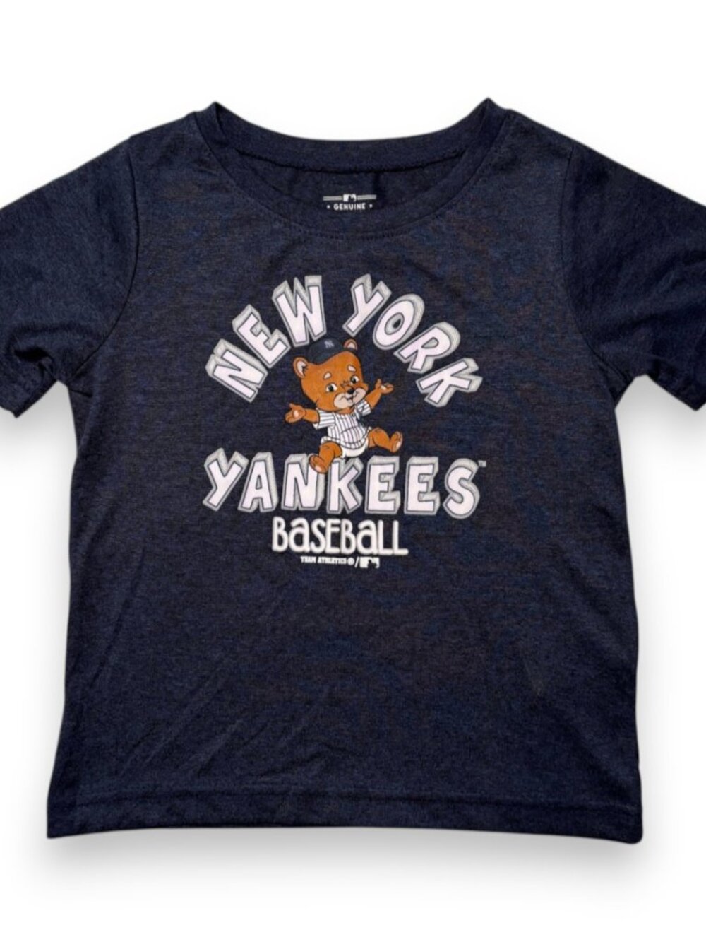 New York Yankees Bear Mascot Graphic Shirt Team Athletics Blue Baby Toddler 2T